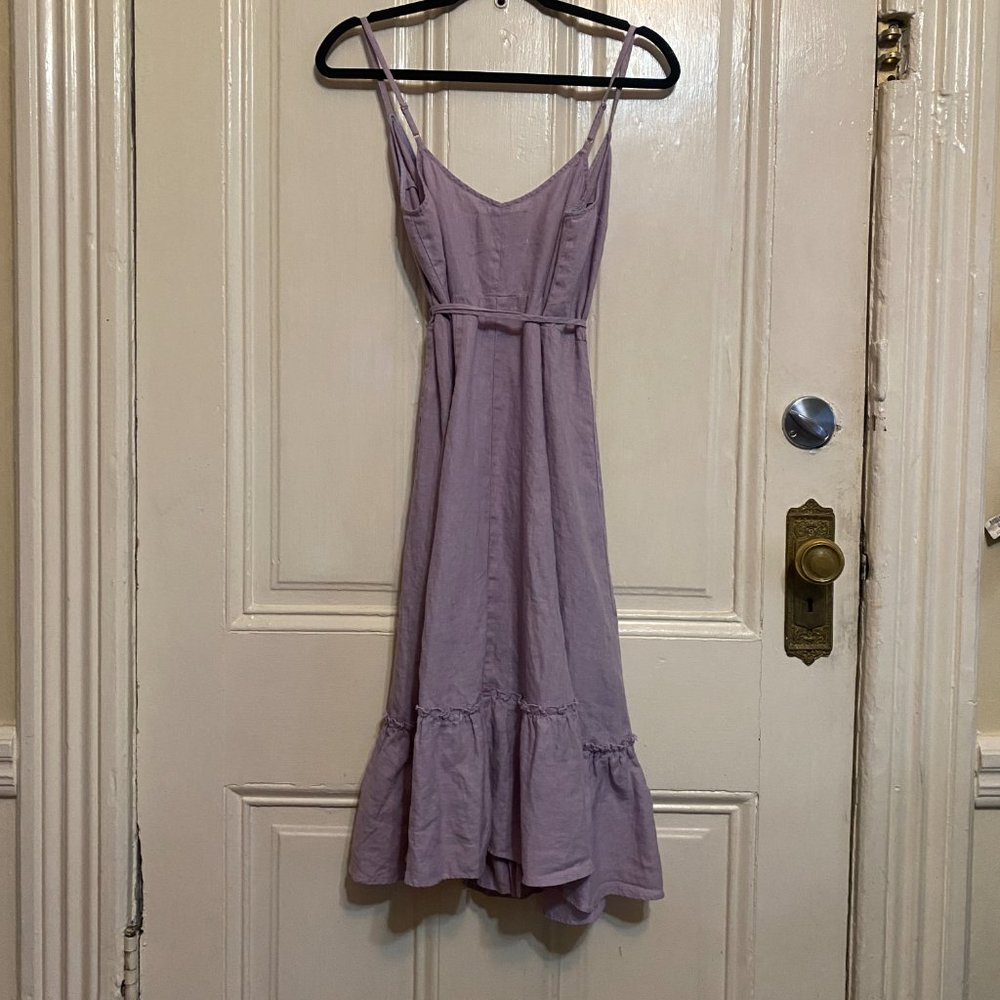 Reformation Fig Lilac Wrap Dress - Picture 6 of 7